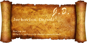 Jerkovics Dezső névjegykártya