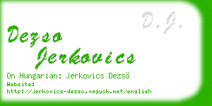 dezso jerkovics business card