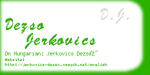 dezso jerkovics business card